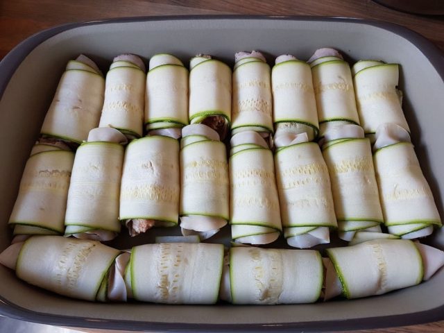 Zucchini Schinken Röllchen aus der große Ofenhexe