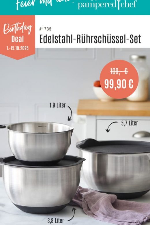 102025 Kundenaktionen Edelstahl Rührschüssel Set DEAT RE 300925