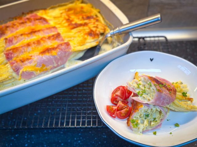 Schinken-Makkaroni-Röllchen